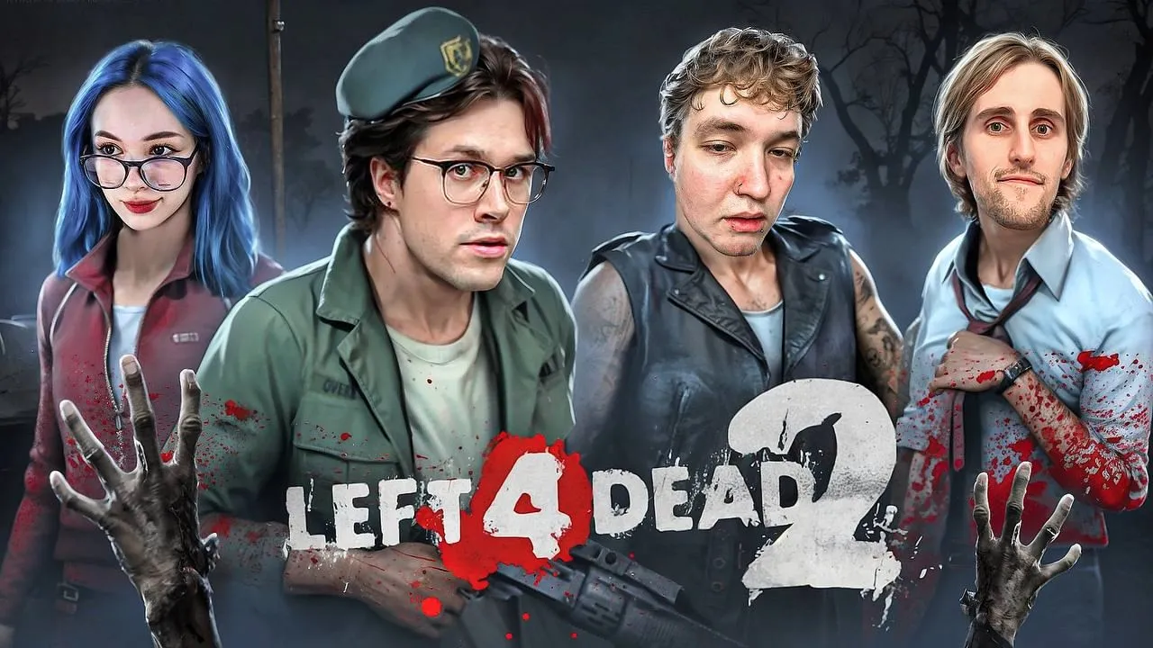 МАФАНЯ ИГРАЕТ В LEFT 4 DEAD 2 (ft. Бебрина, Брамо и Лёня Пудж)